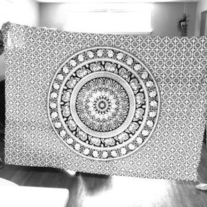 Tribal Print Tapestry with Elephants